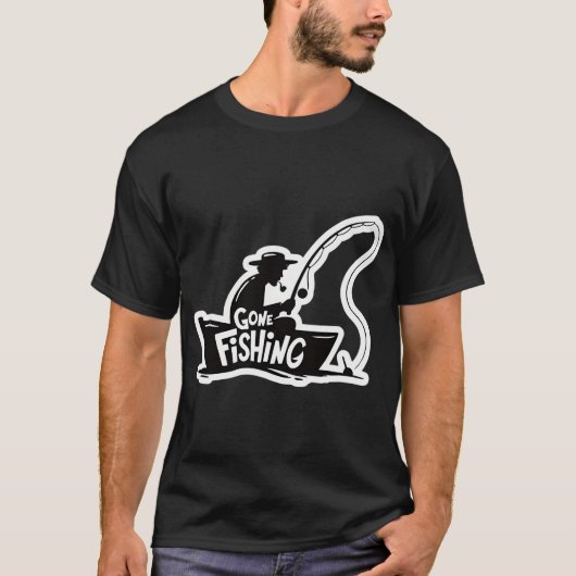 釣りに行ってるよ Tシャツ (正面)