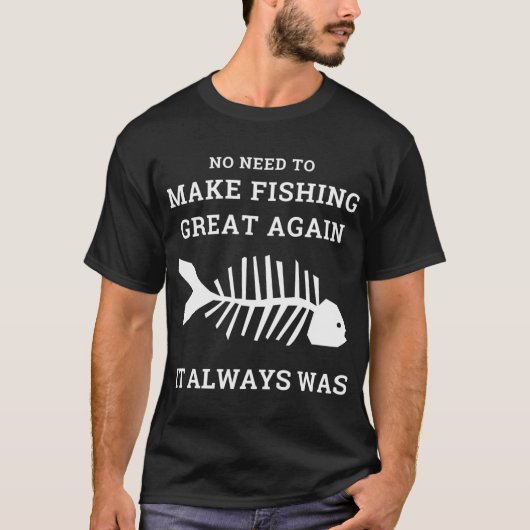 釣りに行ってるよ Tシャツ (正面)
