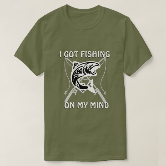 釣りに集中 Tシャツ (デザイン正面)