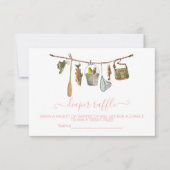 釣りのおむつくじ 女の子のカード 招待状 (正面)