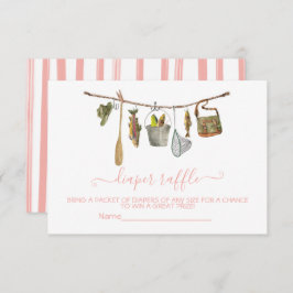 釣りのおむつくじ 女の子のカード 招待状