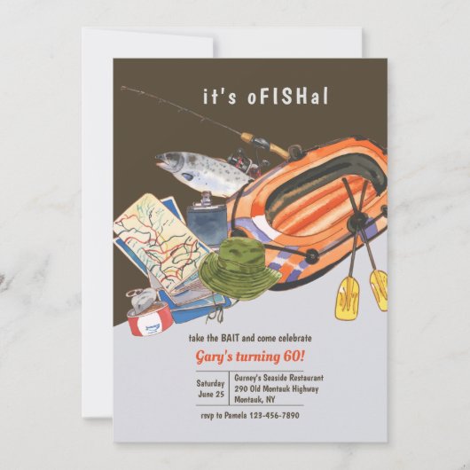 釣りのお誘い 招待状 (正面)