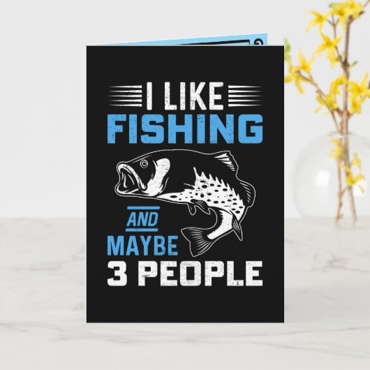 釣りのテーマ カード (黄色い花)