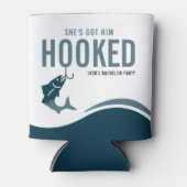 釣りのバチェラーパーティー 面白い 彼女は彼を釣り上げた 缶クーラー (正面)