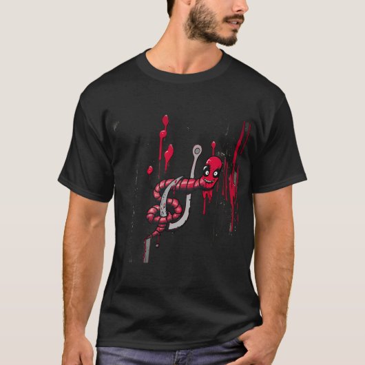 釣りのホラー Tシャツ (正面)