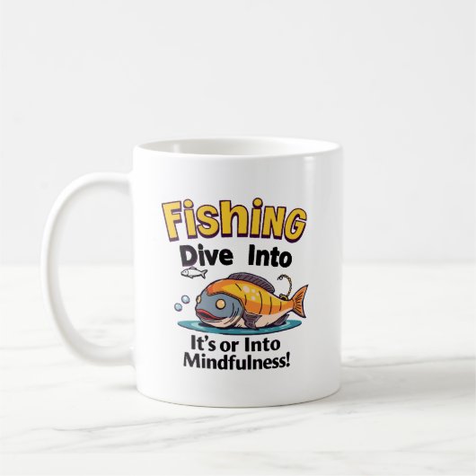 釣りのマインドフルネス コーヒーマグカップ (左)