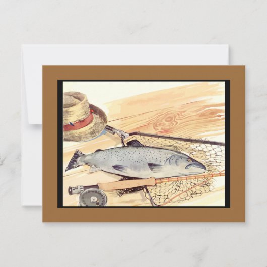 釣りのルアーと仕掛けを飛ばす 招待状 (正面)