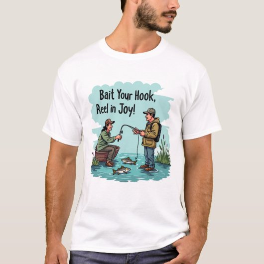 釣りの喜びを感じよう Tシャツ (正面)