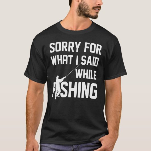 釣りの引用アパレル ユニークな漁師のデザイン Tシャツ (正面)