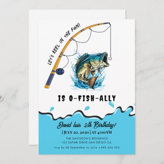 釣りの招待 招待状 (正面/裏面)