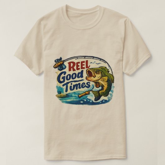 	釣りの楽しいひとときTシャツ Tシャツ (デザイン正面)