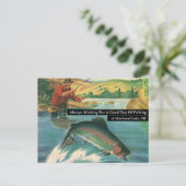 釣りの素敵な1日をいつも願って カスタマイズ ポストカード (スタンド正面)