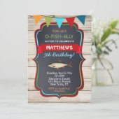 釣りの誕生日パーティー招待状 招待状 (スタンド正面)