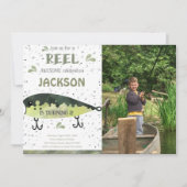 釣りの誕生日写真招待状 招待状 (正面)