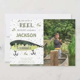 釣りの誕生日写真招待状 招待状
