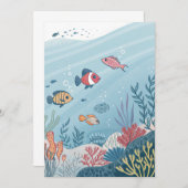 釣りの誕生日招待カード 招待状 (正面/裏面)