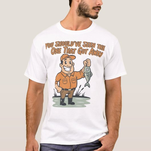 釣りの逸話 逃げられたやつ Tシャツ (正面)