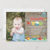 釣りの魚の誕生日お礼カード 招待状 (正面)