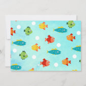 釣りの魚の誕生日お礼カード 招待状 (裏面)