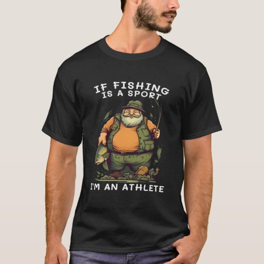 釣りはスポーツだ I'M アスリート 父の釣り Tシャツ (正面)