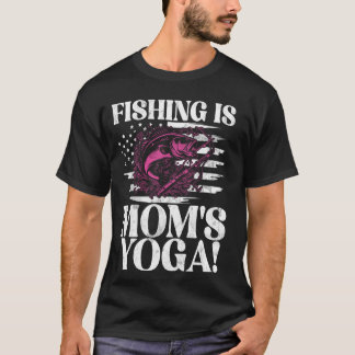 釣りはママのヨガ！ フィッシングママ Tシャツ