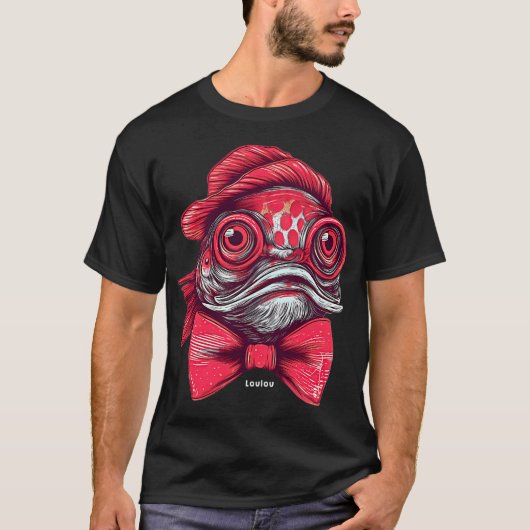 釣りは人生、マグロ釣りは天国! Tシャツ (正面)