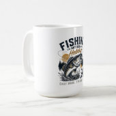 釣りは単なる趣味ではありません - それは生き方です コーヒーマグカップ (正面左)