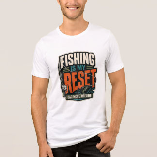 釣りは私のリセット 父モードオフライン 面白い釣り人 トライブレンドTシャツ