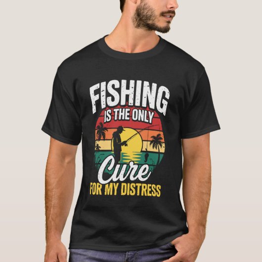 釣りは私の唯一の治療法 フィッシャーマン 癒し Tシャツ (正面)