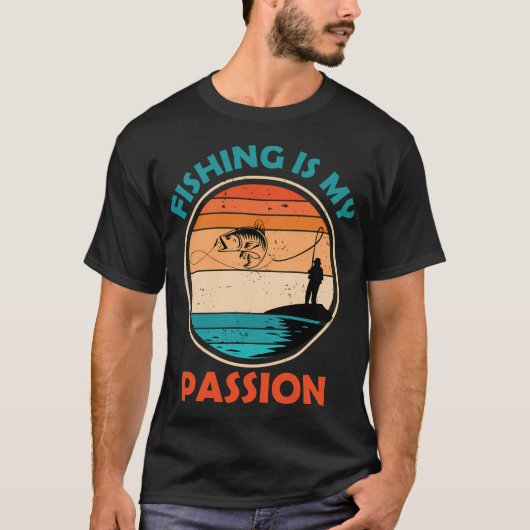 釣りは私の情熱 Tシャツ (正面)