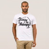 釣りは私の癒し – おもしろい釣り人のための釣り名言 Tシャツ (正面フル)
