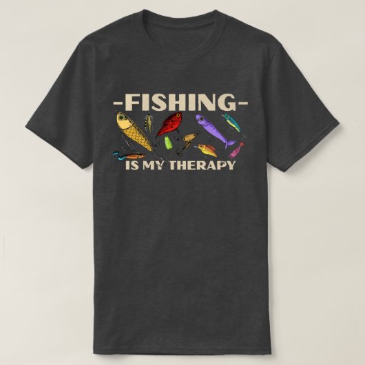 釣りは私の癒し Tシャツ (デザイン正面)