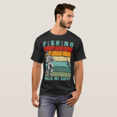 釣りは私を幸せにしてくれる Tシャツ (正面フル)