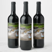 釣りへ行く 退職 ワインラベル (ボトル)
