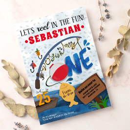 釣りへ行こう！1歳の誕生日パーティー招待状 招待状