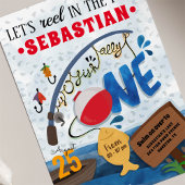 釣りへ行こう！1歳の誕生日パーティー招待状 招待状