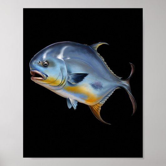 釣りや魚好きのためのリアルなカスミサンゴハタ ポスター (正面)
