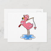 釣りをしているフラインゴ ポストカード (正面/裏面)