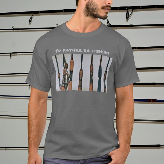 「釣りをしている方がいい」ロッドとリール　写真 Tシャツ