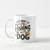 釣りをして犬を撫でたいだけ 1 コーヒーマグカップ (左)