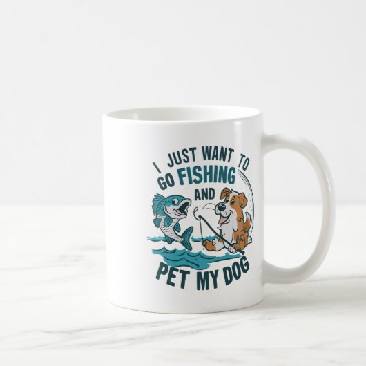 釣りをして犬を撫でたいだけ 2 コーヒーマグカップ (右)