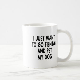 釣りをして犬を撫でたいだけ W コーヒーマグカップ