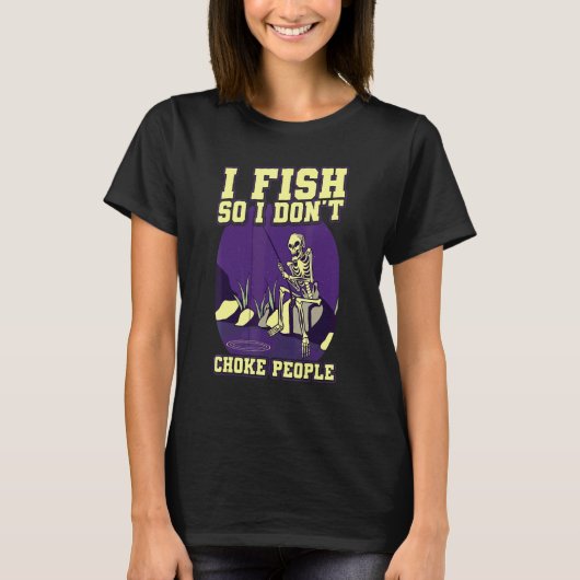 釣りをするから人を絞め殺さない 諺 釣り 1 Tシャツ (正面)