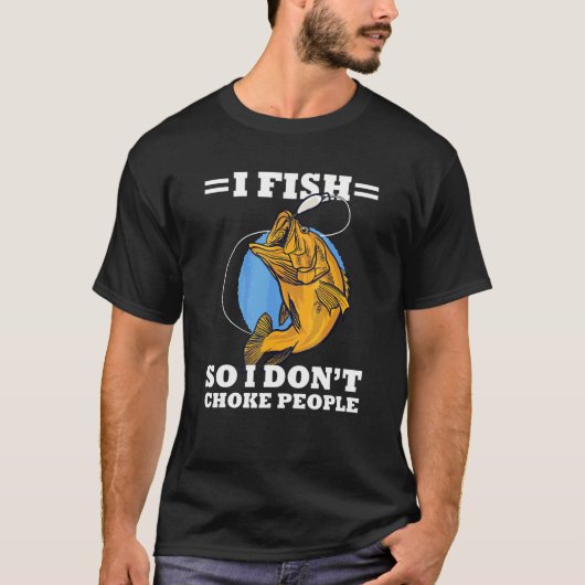 釣りをするから人を絞め殺さない 諺 釣り 5 Tシャツ (正面)