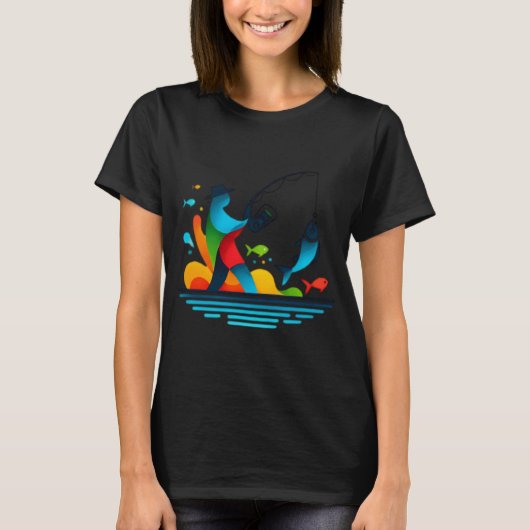釣りをするだけ! Tシャツ (正面)