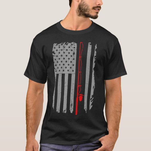 釣りをするクマ Tシャツ (正面)
