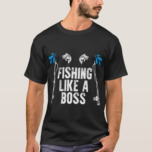 釣りをするボス Tシャツ (正面)