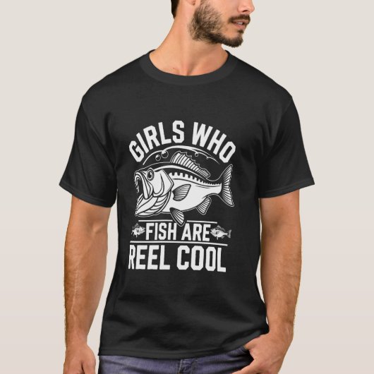 釣りをする女の子は本当にクール Tシャツ (正面)