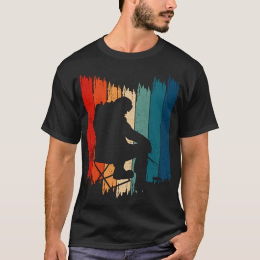 釣りをする猫 Tシャツ (正面)