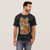 釣りをする猫 Tシャツ (正面フル)